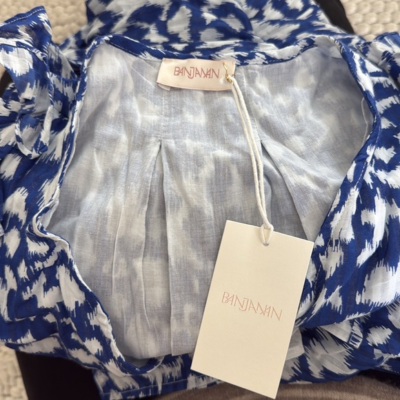 NWT Banjanan | Pearl Dress in Ikat Floral Bluing - Sz. M - Picture 3 of 4